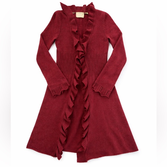 sparrow Sweaters - Sparrow Anthropologie Cardigan Sweater burgundy size S long duster